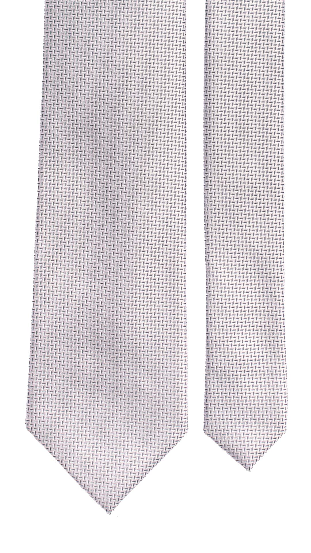 Cravatta da Cerimonia di Seta Grigio Argento Fantasia Blu CY6983 Pala