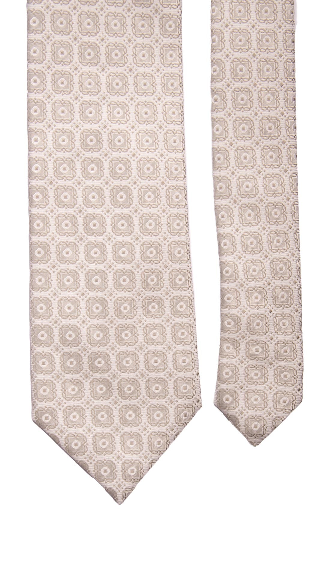 Cravatta da Cerimonia di Seta Grigio Argento Fantasia Grigia CY6600 Pala