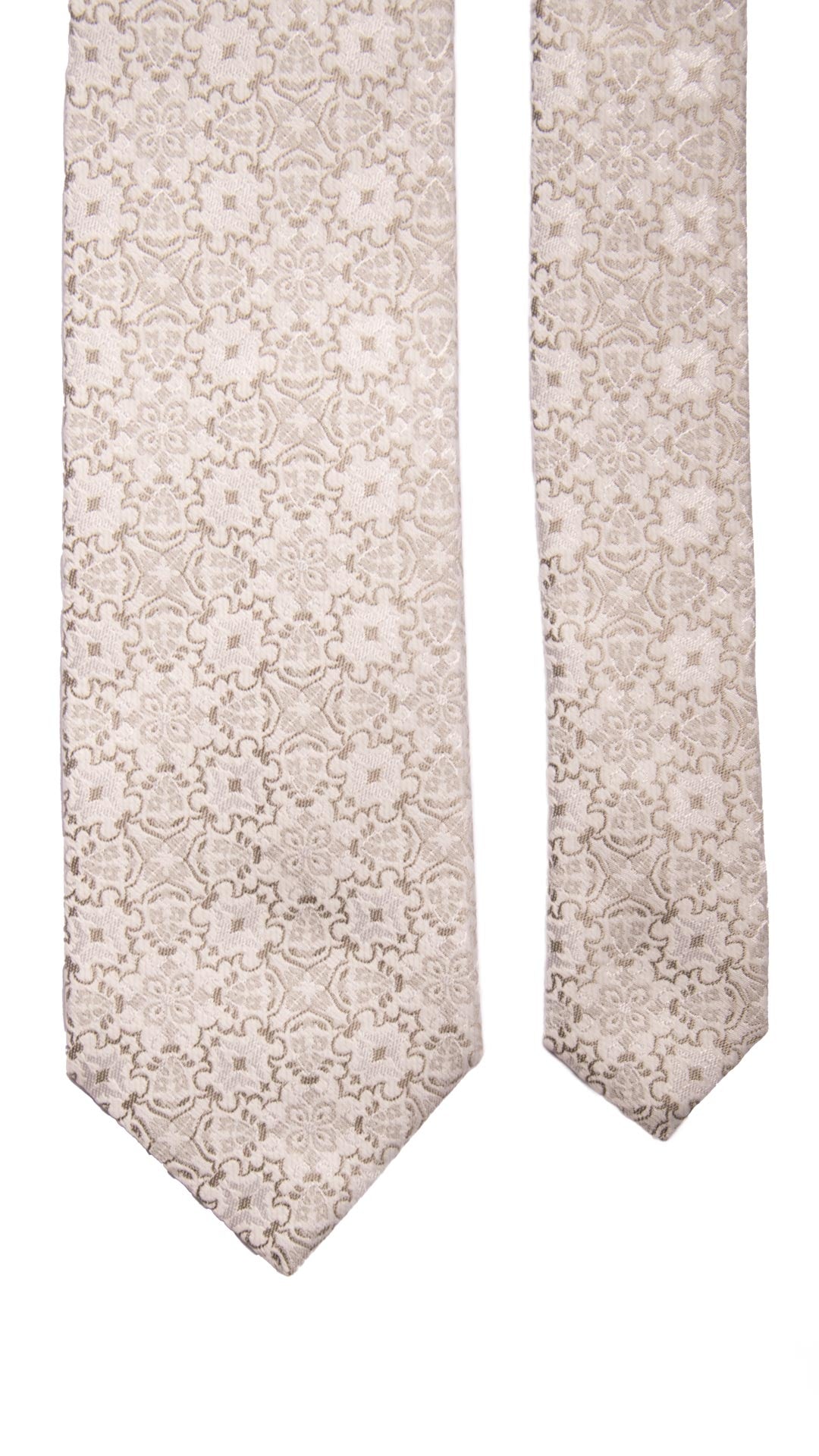 Cravatta da Cerimonia di Seta Grigio Argento Fantasia Grigia CY6601 Pala