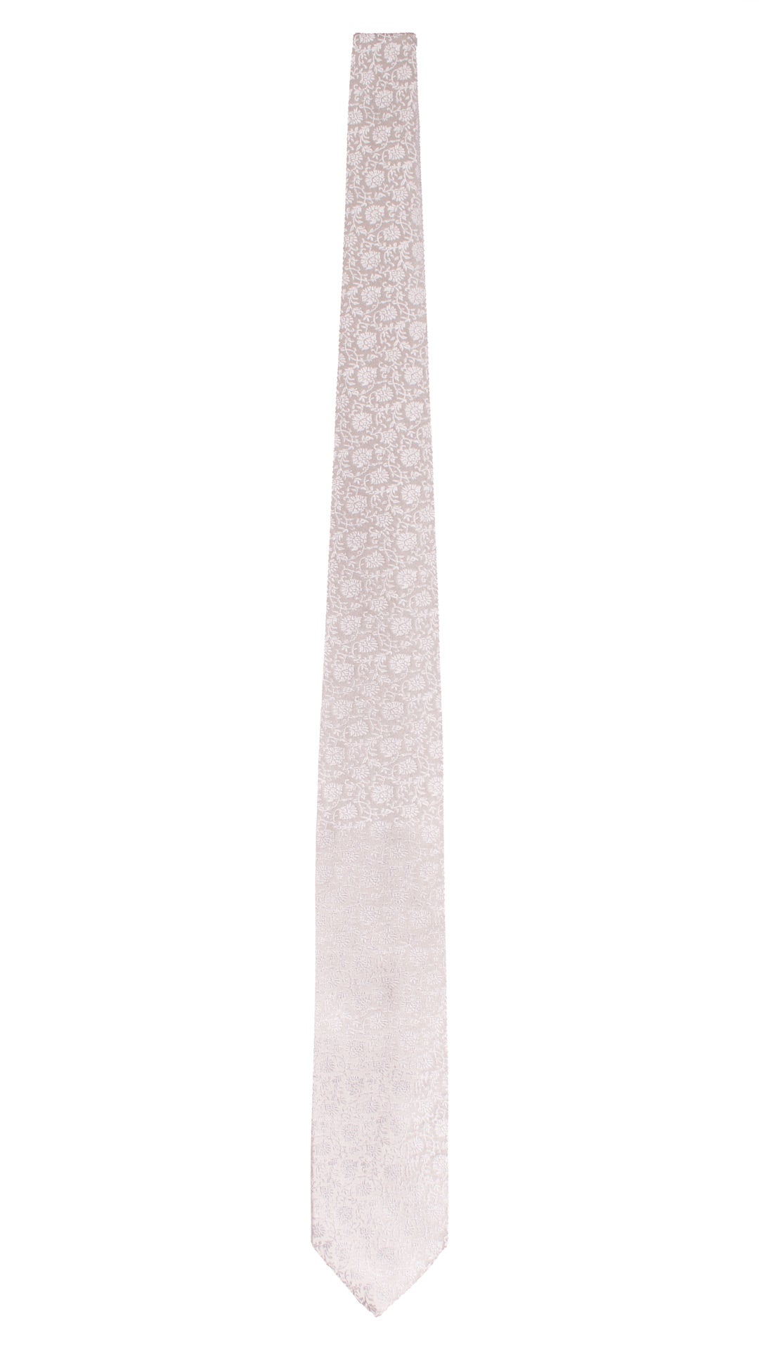Cravatta da Cerimonia di Seta Grigio Argento a Fiori Tono su Tono CY1587 Graffeo Cravatte Made in Italy Intera