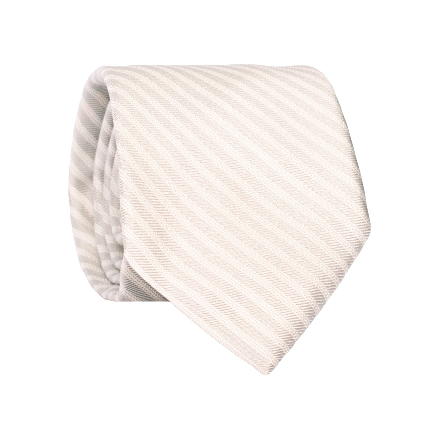 Cravatta da Cerimonia di Seta Grigio Argento con Righe Bianche CY7452 Made in Italy Graffeo Cravatte Rotolo