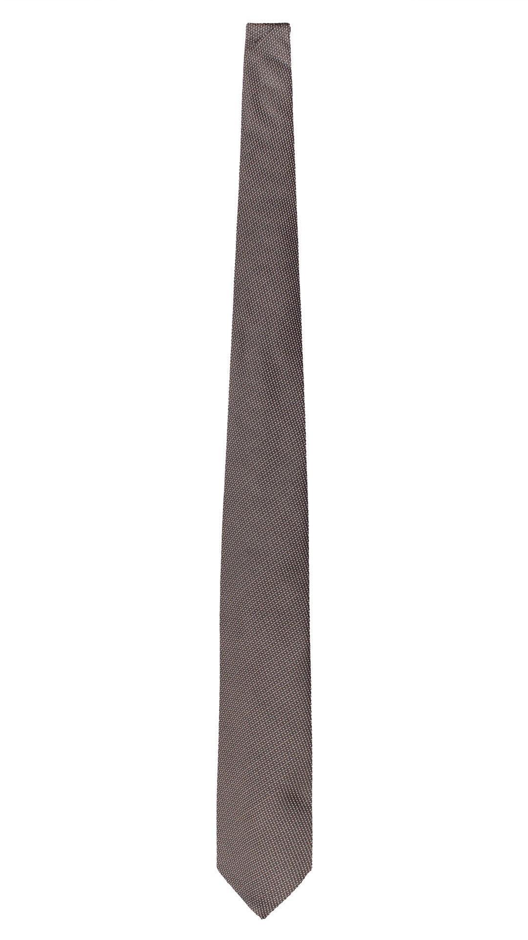 Cravatta da Cerimonia di Seta Nera Fantasia Bianco CY7643 Made in Italy Graffeo Cravatte Intera