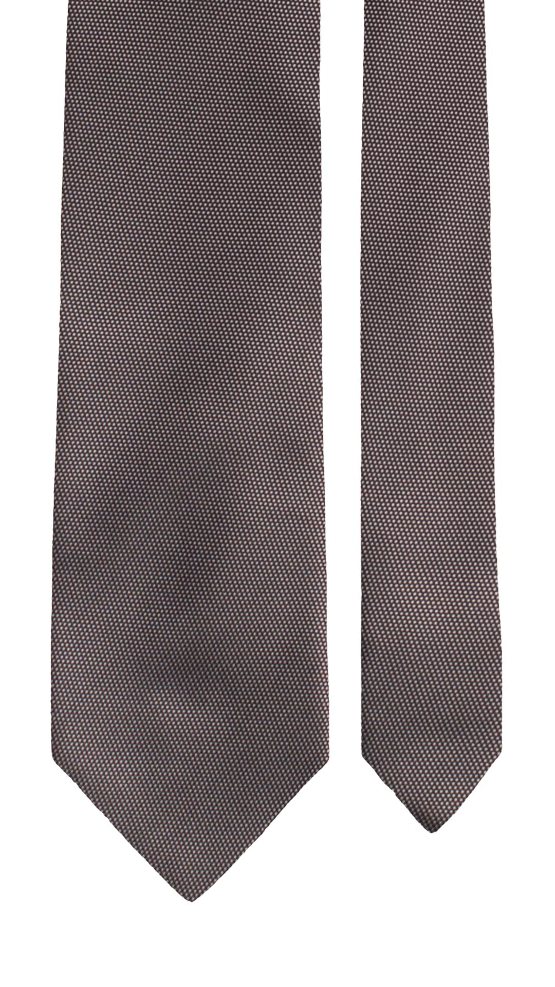Cravatta da Cerimonia di Seta Nera Punto a Spillo Grigio CY1567 Graffeo Cravatte Made in Italy Pala