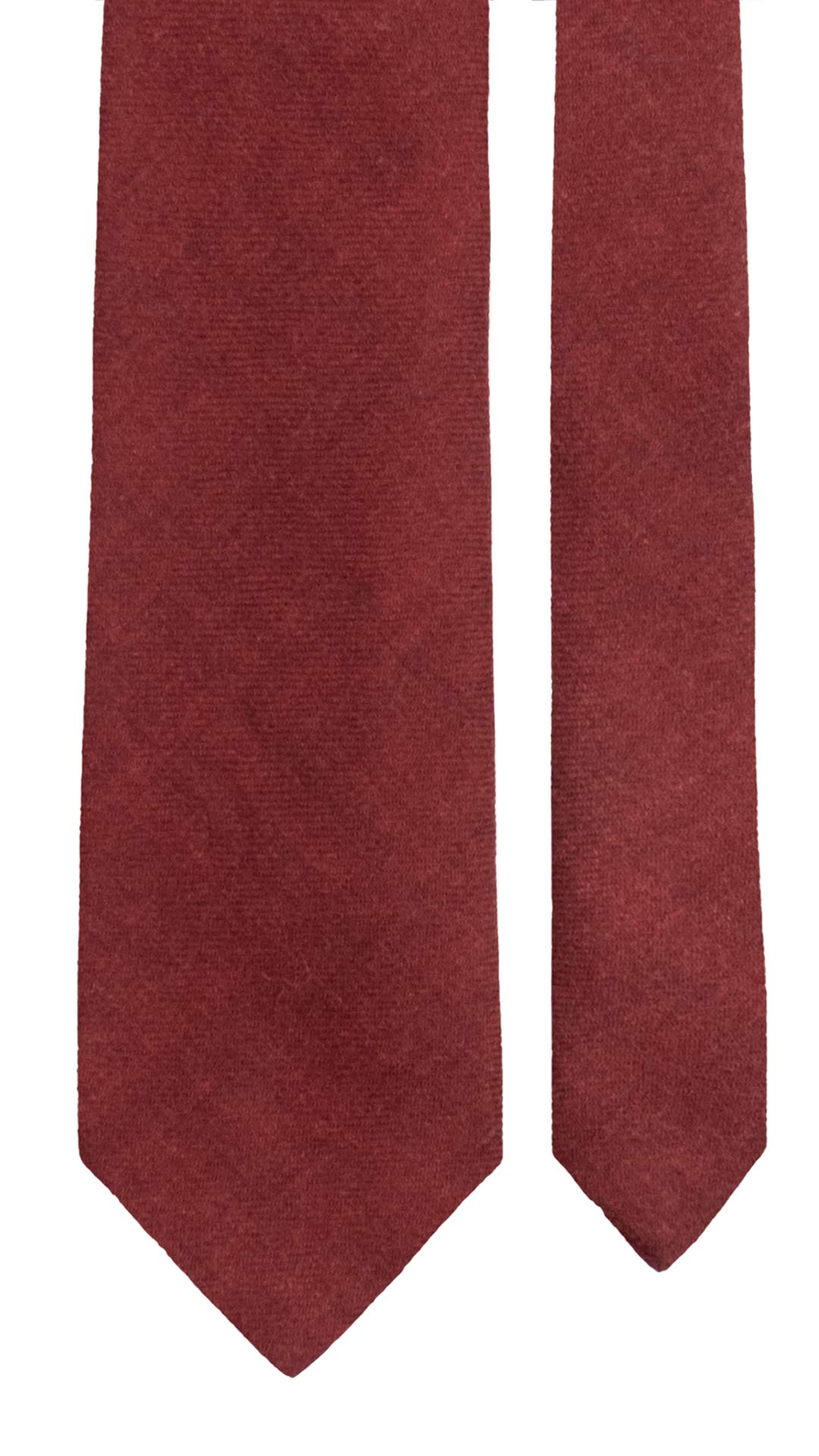 Cravate en laine bordeaux unie L1233
