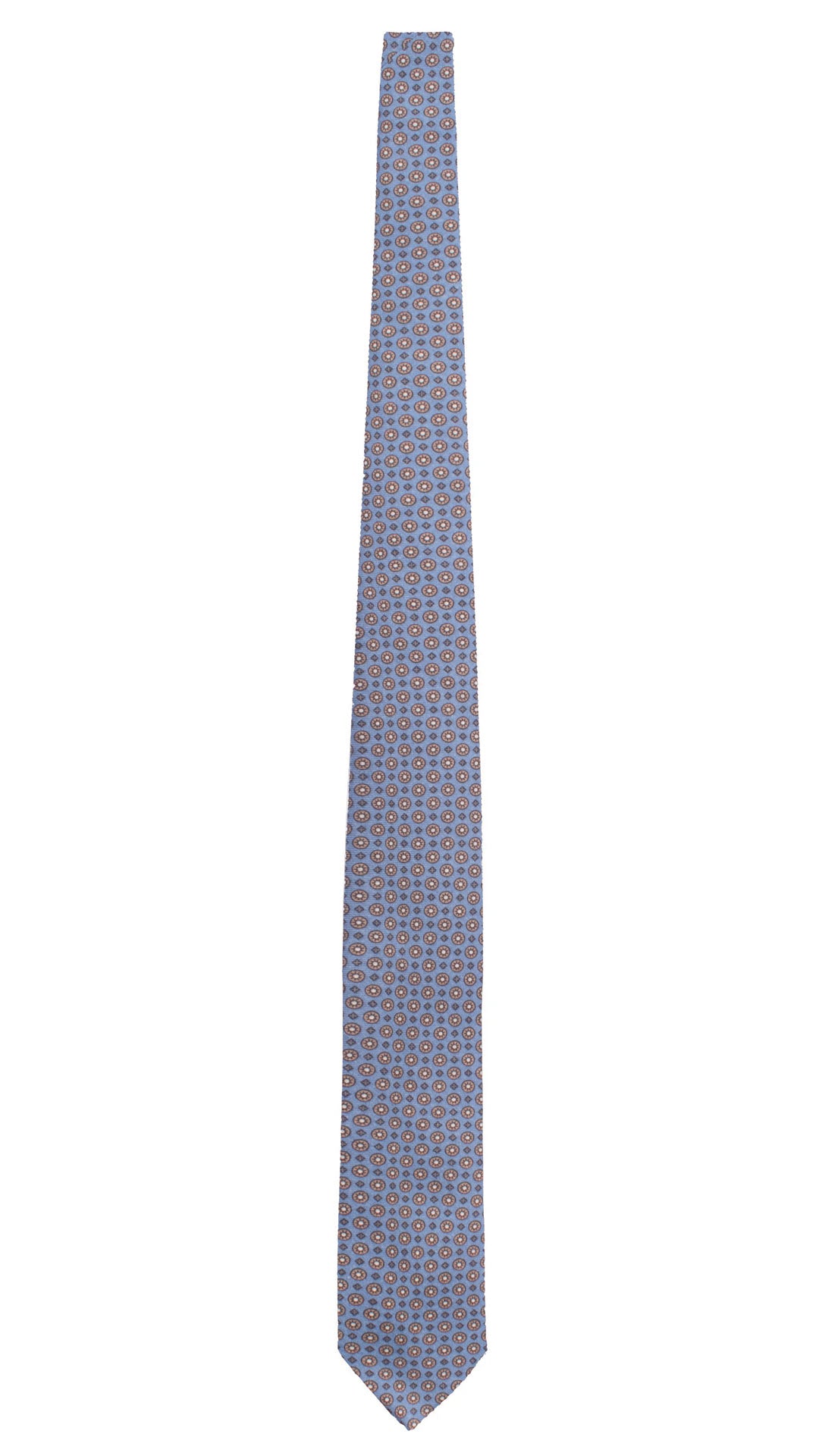 Cravatta di Lana Celeste Fantasia Beige Grigio L1248