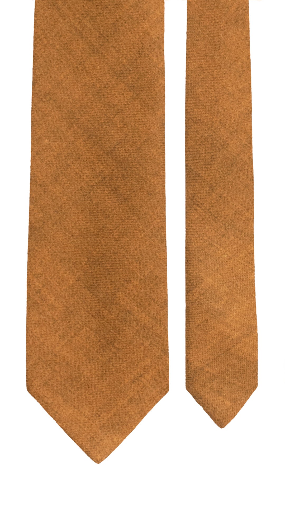 Cravatta di Lana Color Tabacco Tinta Unita L1286 Made in Italy Graffeo Cravatte Pala