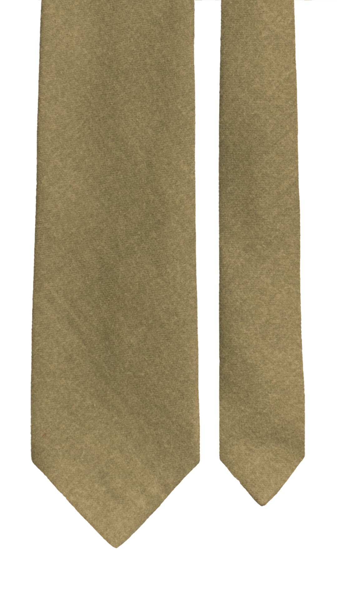 Cravatta di Lana Verde Militare Tinta Unita L1288 Made in Italy Graffeo Cravatte Pala