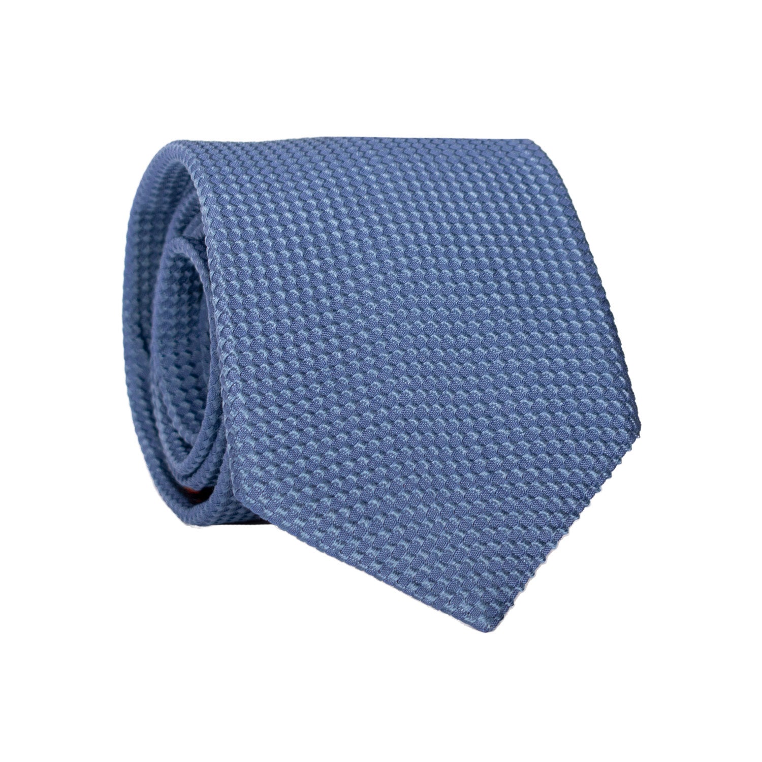 Cravatta di Seta Avio Fantasia Tono su Tono 7165 Graffeo Cravatte Made in Italy Rotolo