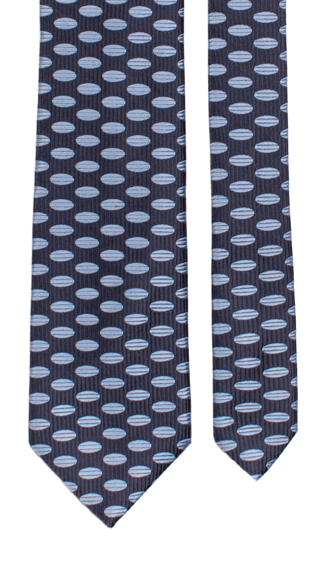 Cravatta di Seta Blu Fantasia Celeste AN7175 Graffeo Cravatte Made in Italy Pala