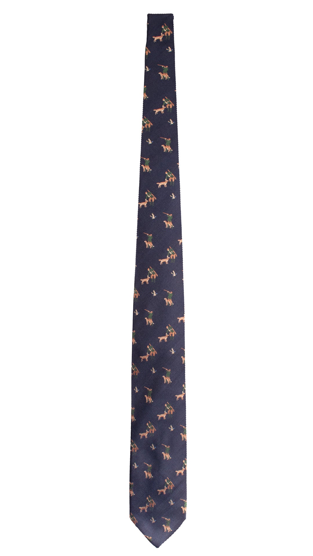 Cravatta di Seta Blu con Animali 1871 Graffeo Cravatte Made in Italy Intera