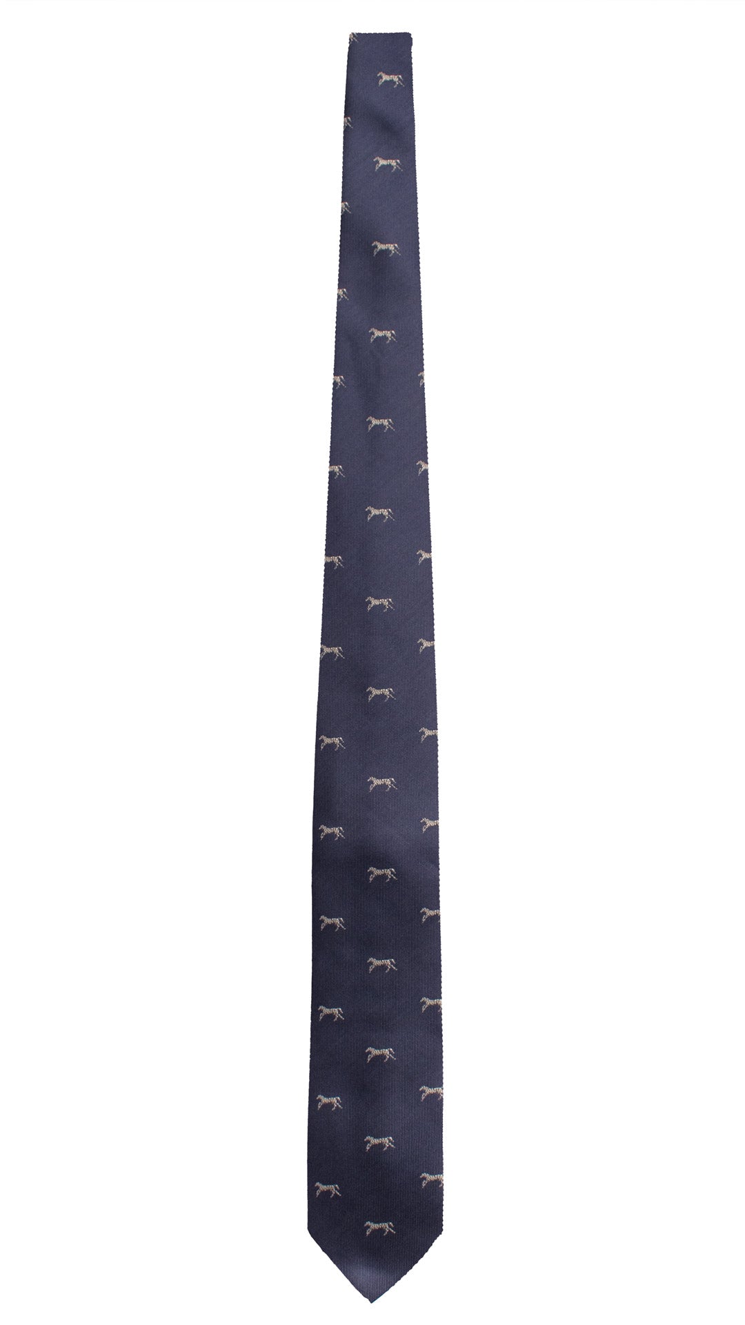 Cravatta di Seta Blu con Animali 2073 Graffeo Cravatte Made in Italy Intera
