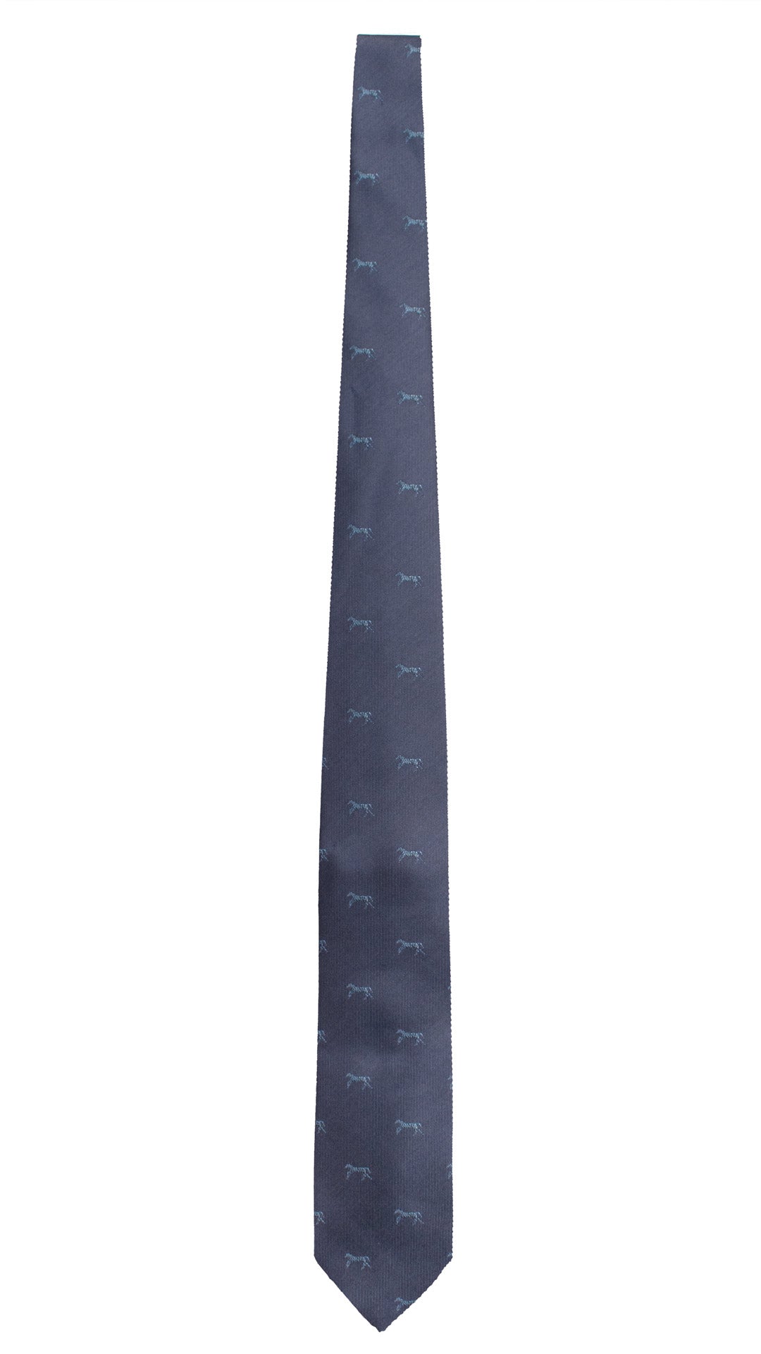 Cravatta di Seta Blu con Animali 2075 Graffeo Cravatte Made in Italy Intera