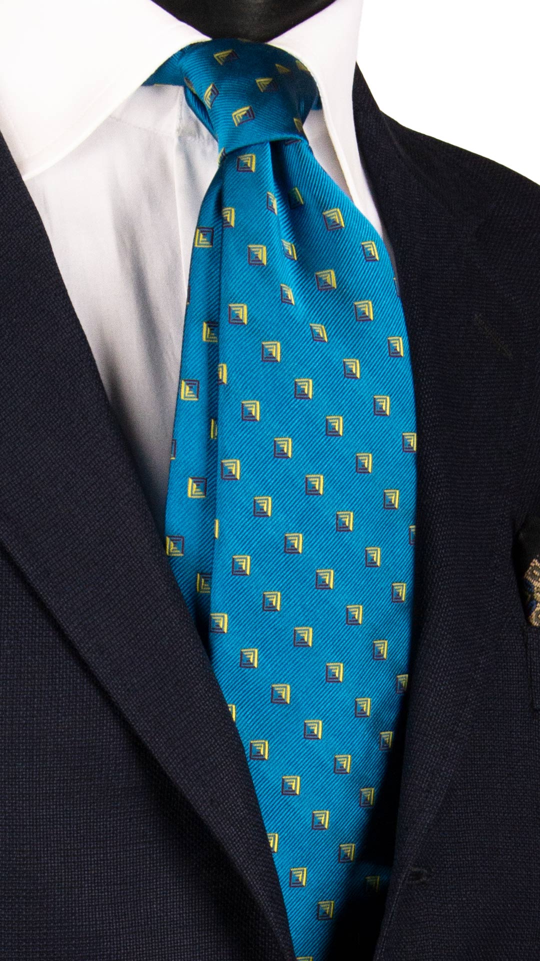 Cravatta-di-Seta-Bluette-Chiaro-Fantasia-Verde-Bordeaux-7136