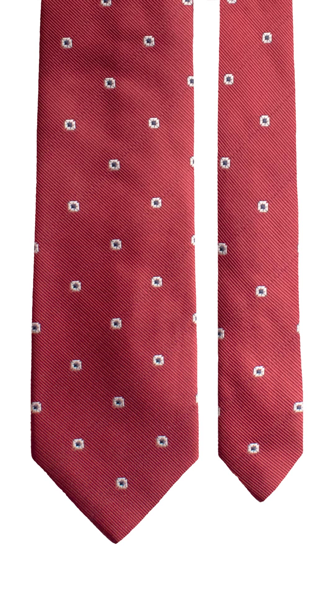 Cravatta di Seta Bordeaux Fantasia Grigio Argento Blu 1798 Graffeo Cravatte Made in Italy Pala