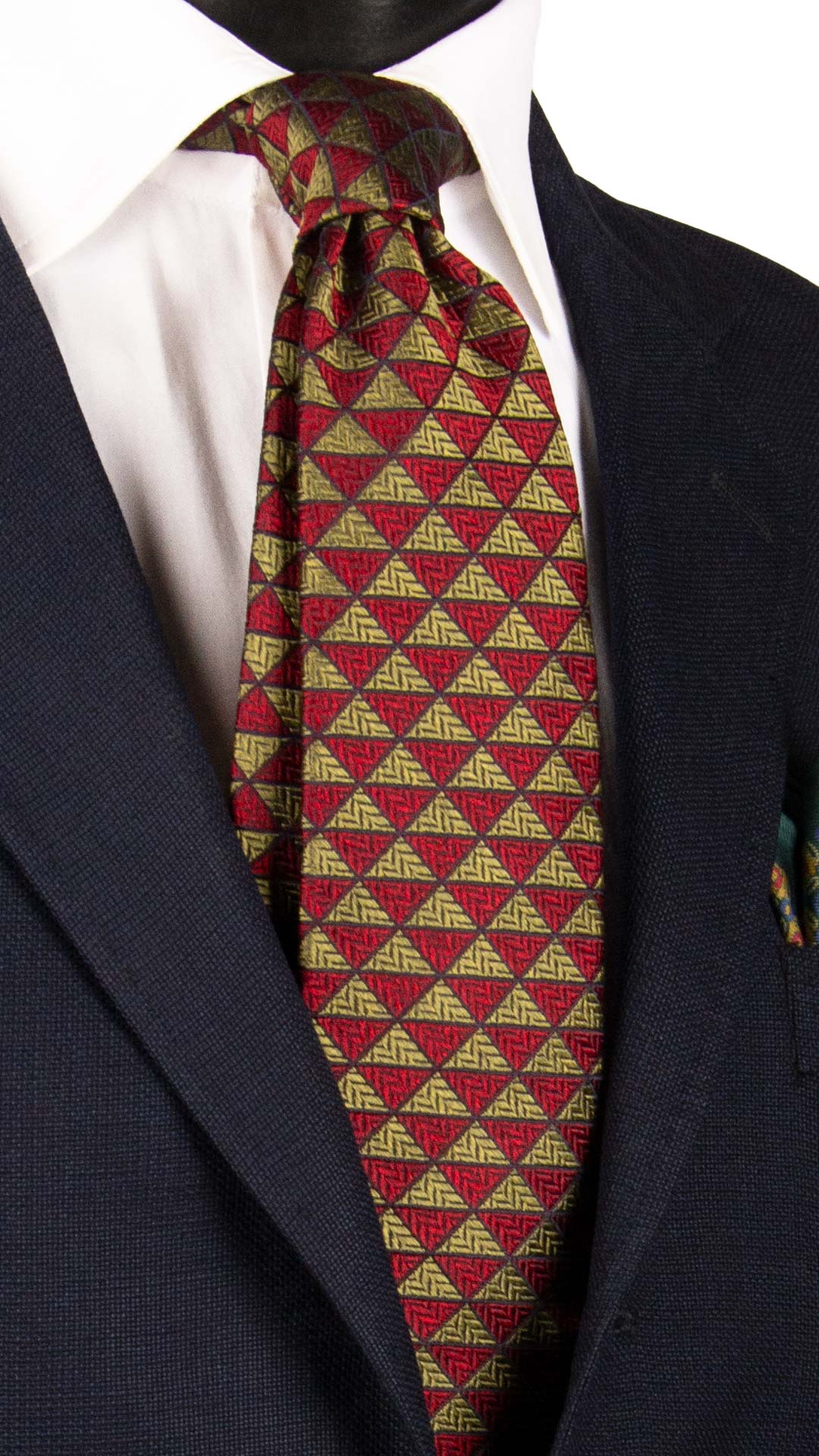 Cravatta-di-Seta-Fantasia-Verde-Rossa-AN7091