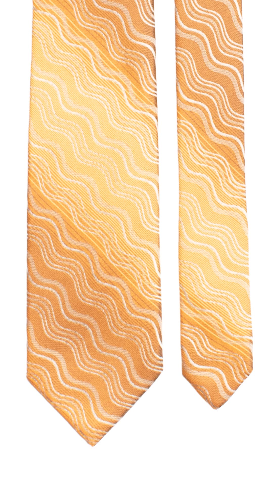 Cravatta di Seta Marrone Color Sabbia Fantasia Grigia 7219 Graffeo Cravatte Made in Italy Pala