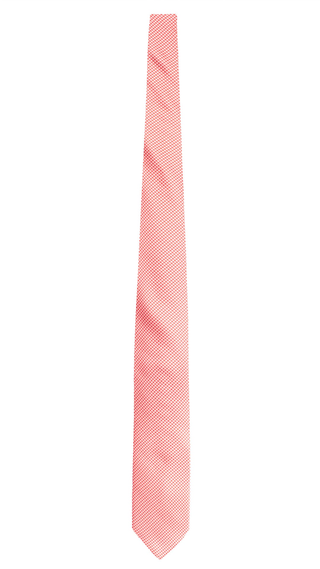 Cravatta di Seta Pied de Poule Rosso Bianco 2081 Graffeo Cravatte Made in Italy Intera