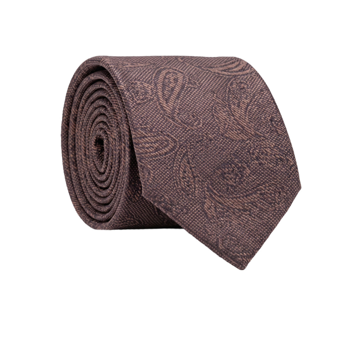 Cravatta di Seta Rosa Antico Paisley Blu Notte AN7638 Made in Italy Graffeo Cravatte Rotolo