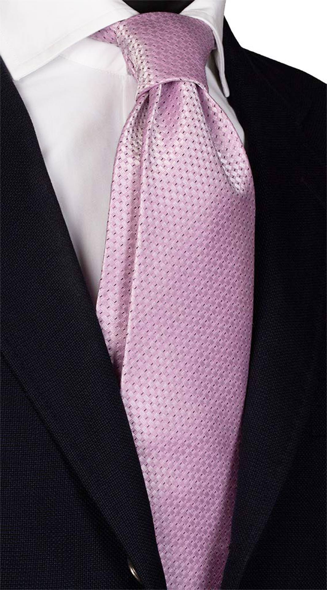 Cravatta di Seta Rosa Fantasia Blu Made in Italy Graffeo Cravatte