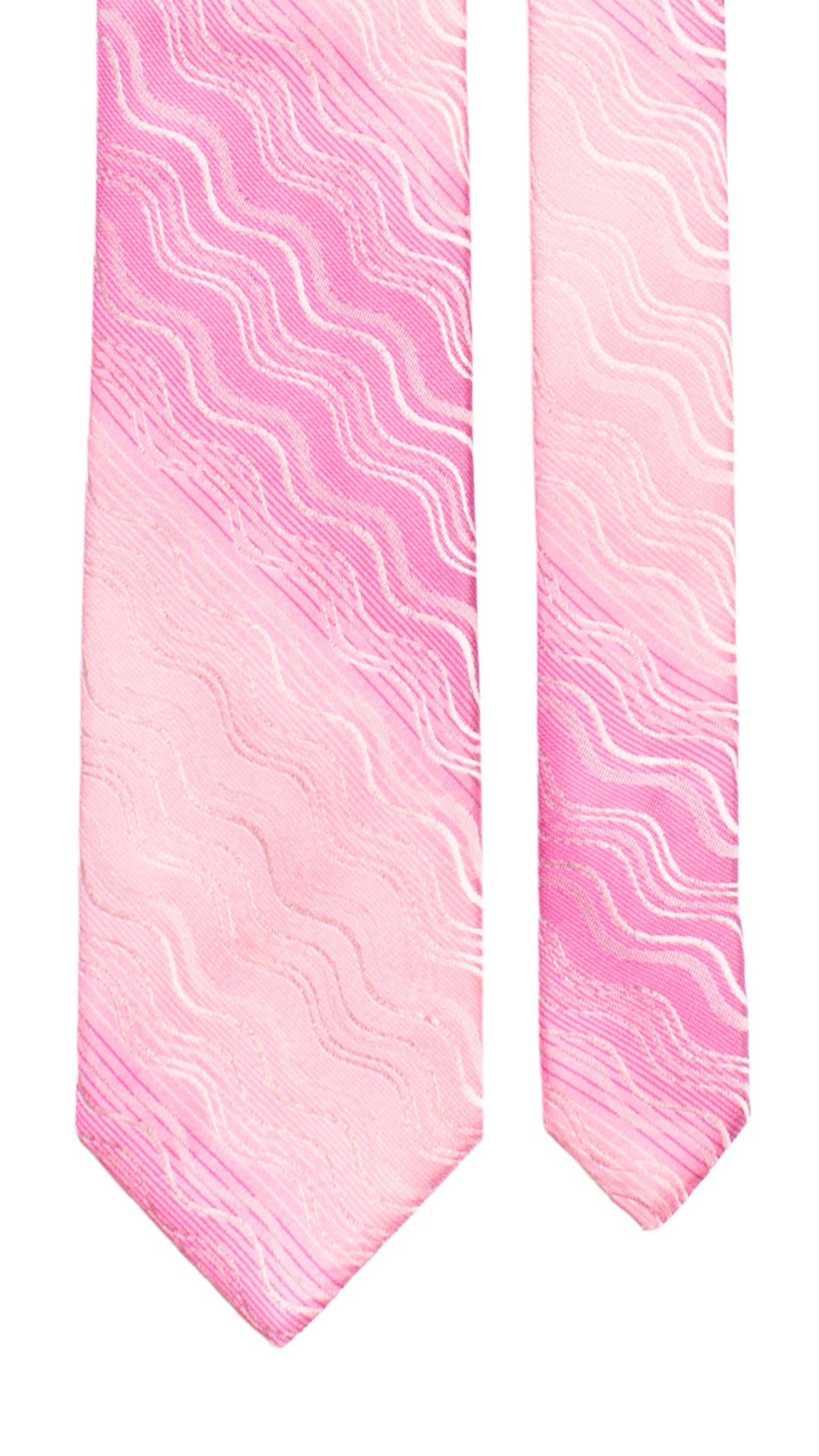 Cravatta di Seta Rosa Malva Fantasia Grigia 7217 Pala