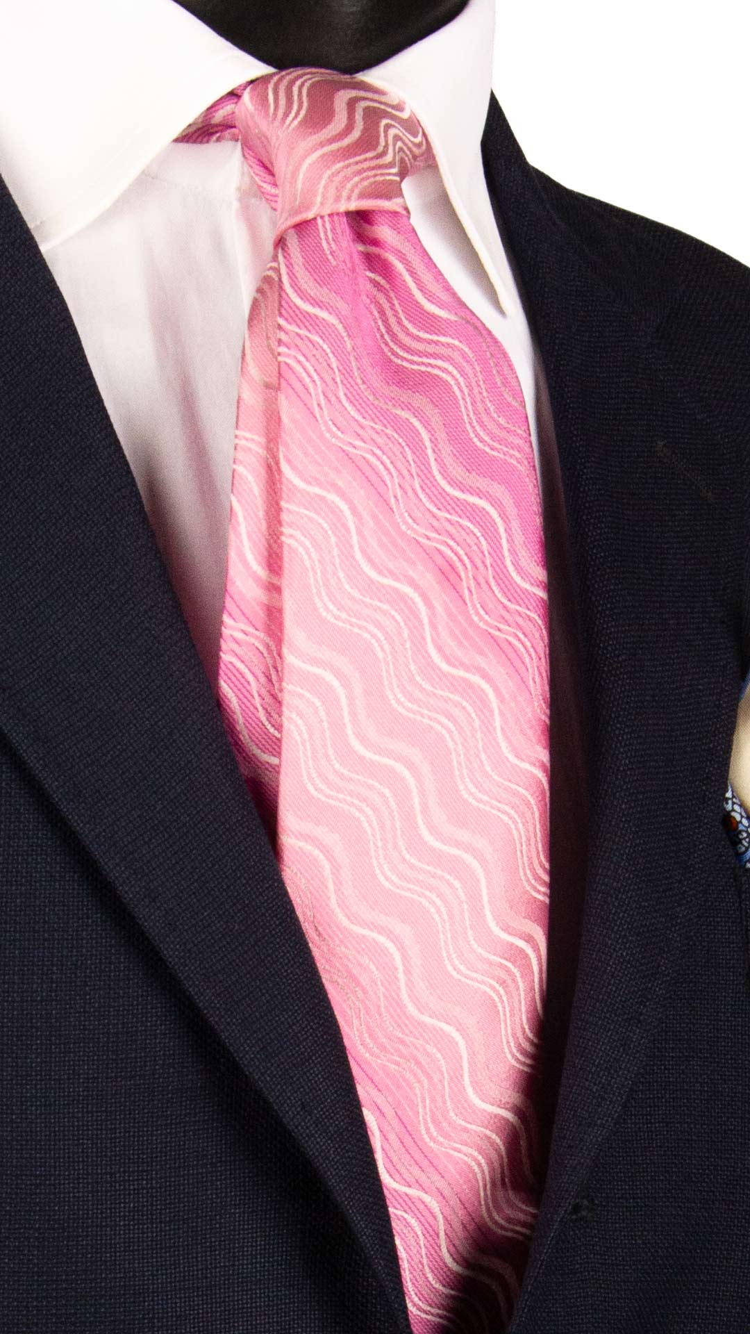 Cravatta di Seta Rosa Malva Fantasia Grigia 7217 Graffeo Cravatte Made in Italy