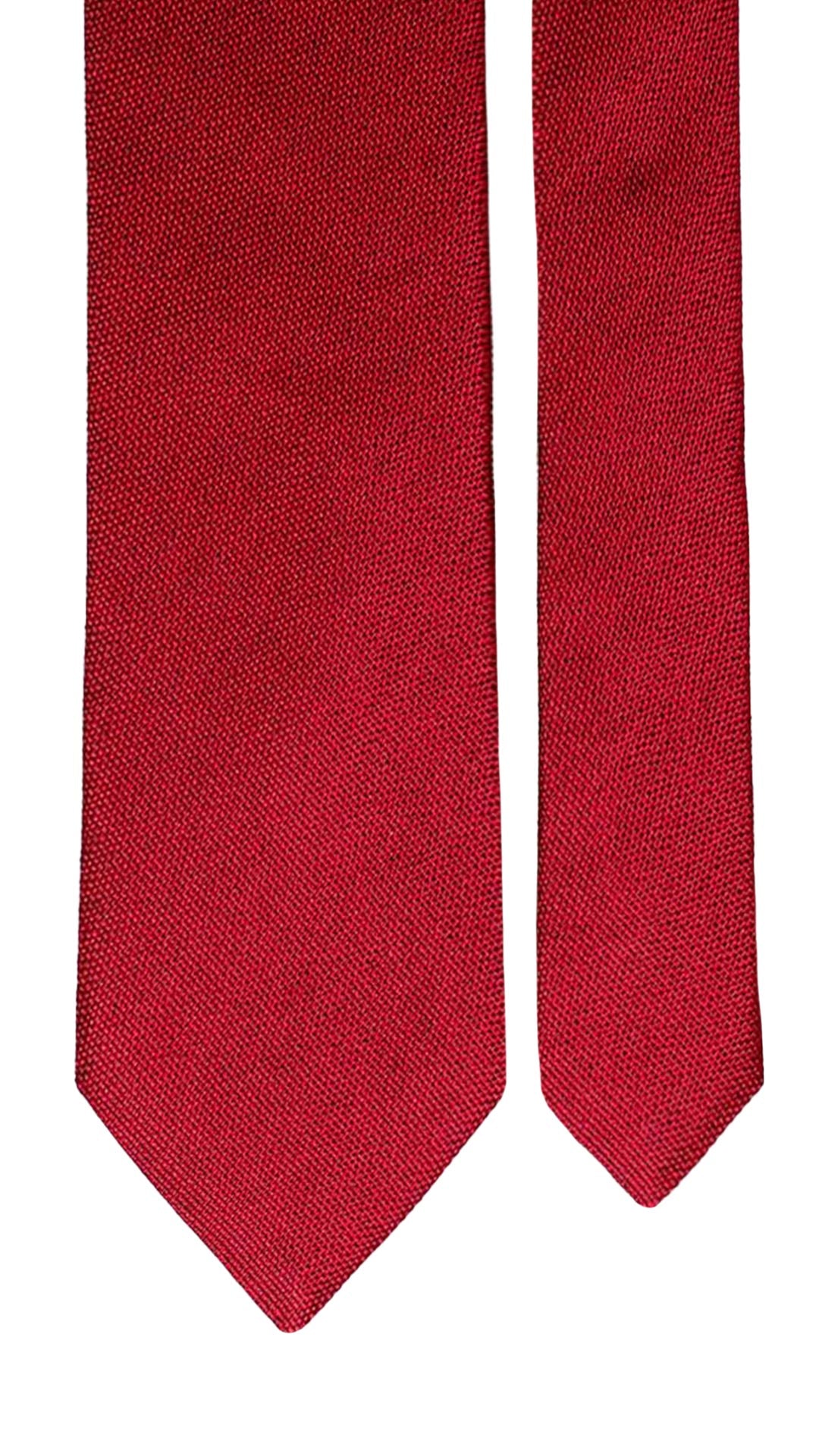 Cravatta di Seta Rossa Micro Fantasia Tono su Tono Made in Italy Graffeo Cravatte Pala