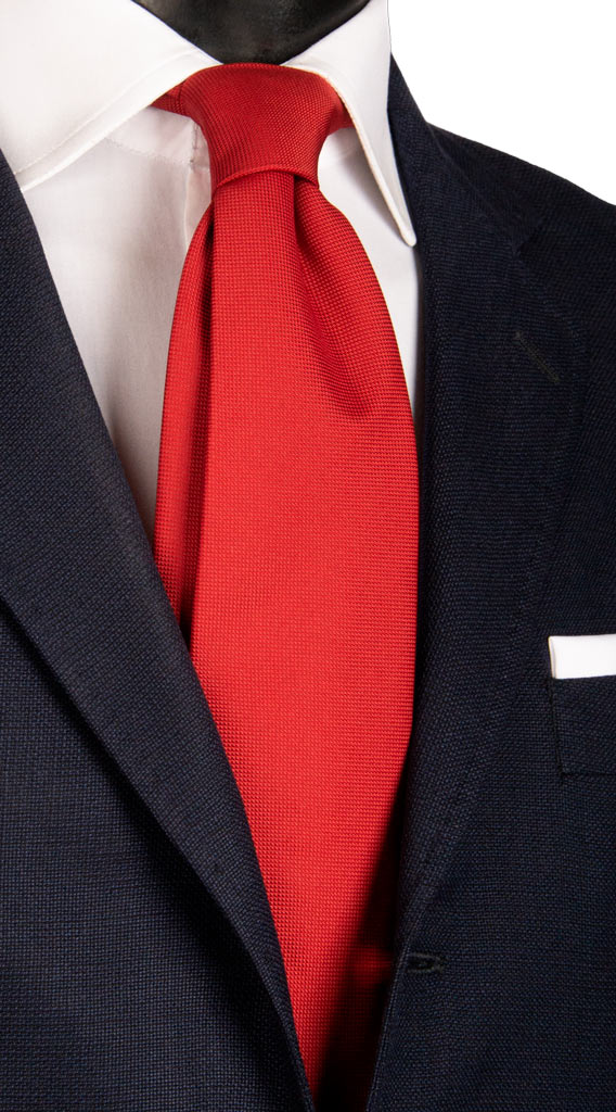 Cravatta di Seta Rosso Bordeaux Tinta Unita Made in Italy Graffeo Cravatte