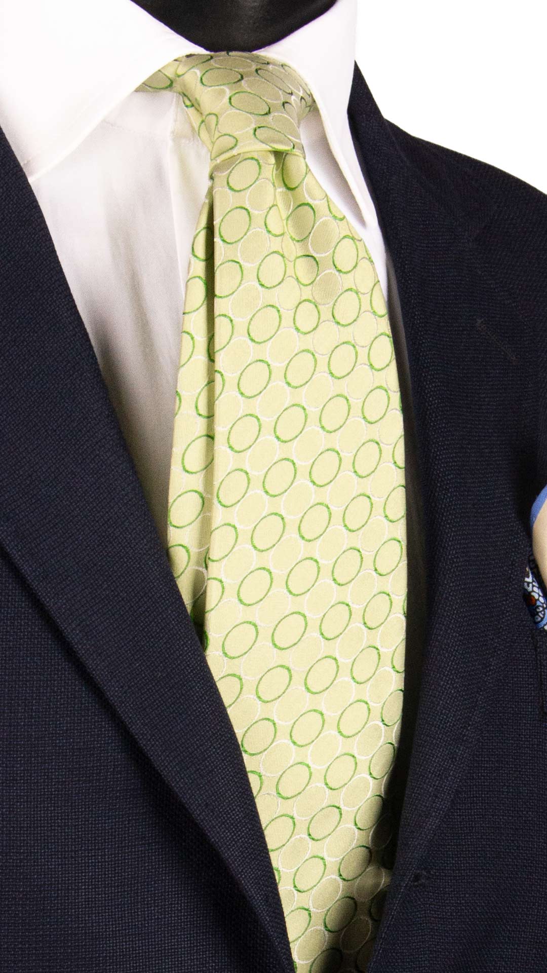 Cravatta di Seta Verde Fantasia Grigia Verde Scuro 7222 Graffeo Cravatte Made in Italy