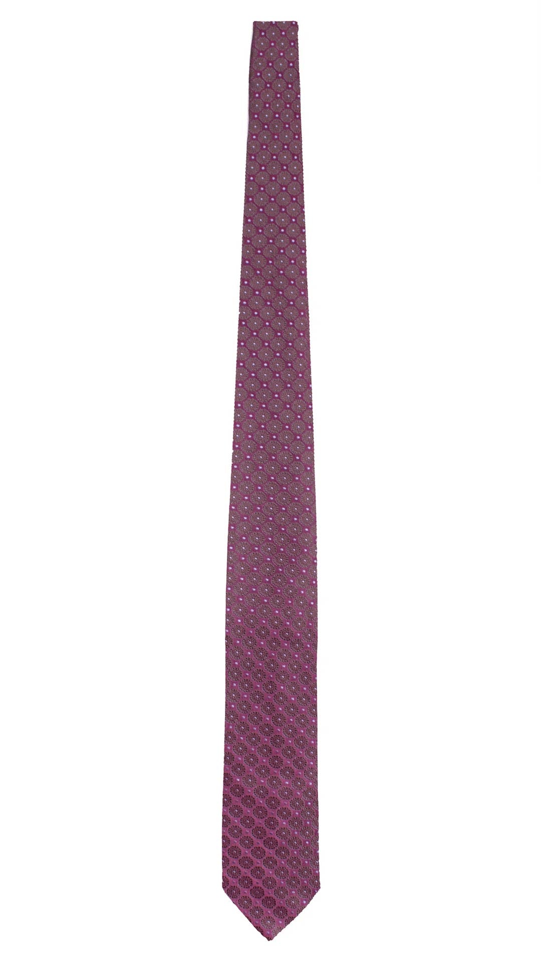 Cravatta di Seta Viola Fantasia Verde Lilla Effetto Cangiante AN7795 Made in Italy Graffeo Cravatte Intera