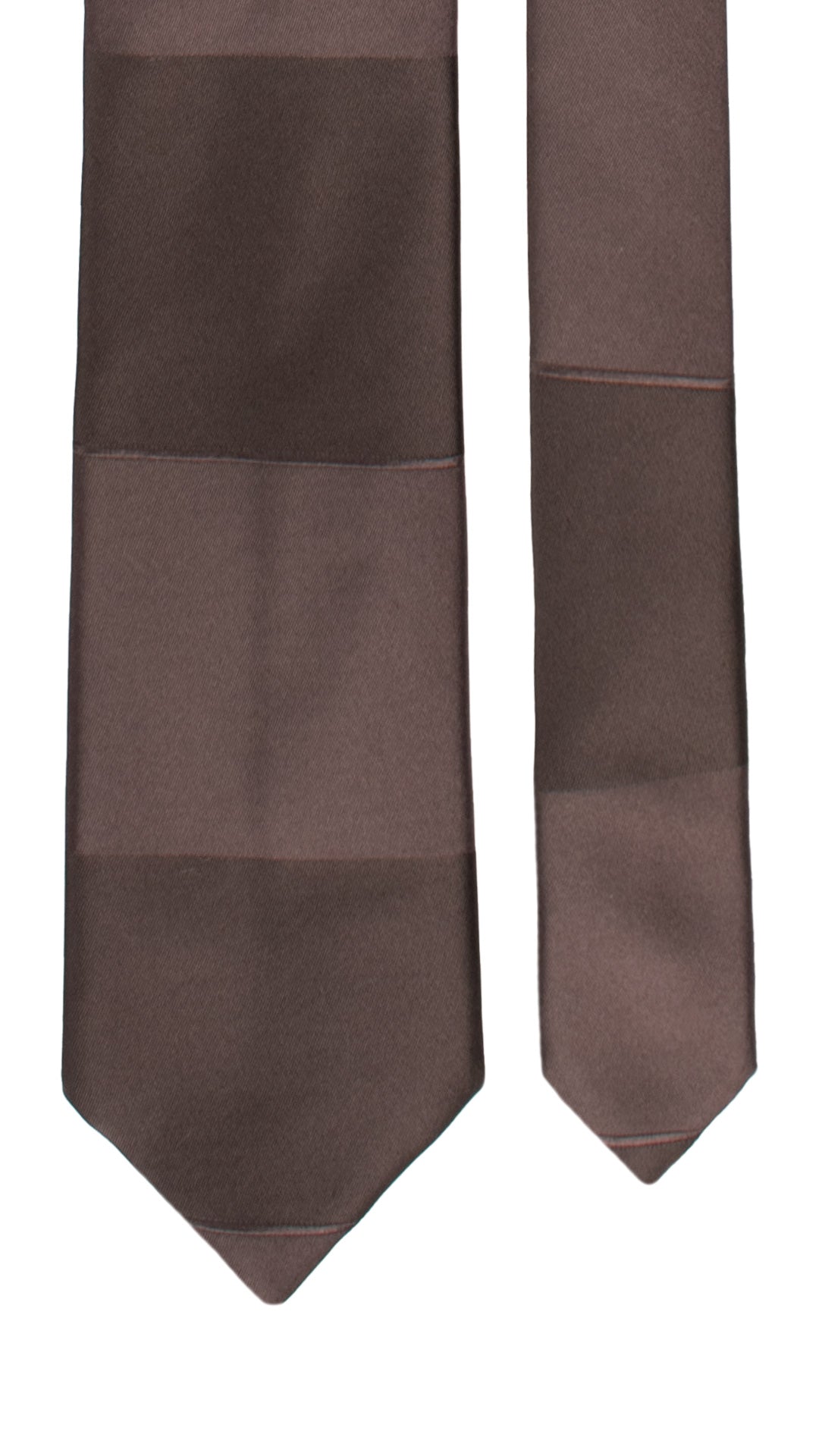 Cravatta di Seta Viola Scuro con Riga Orizzontale Tono su Tono 7287 Graffeo Cravatte Made in Italy Pala