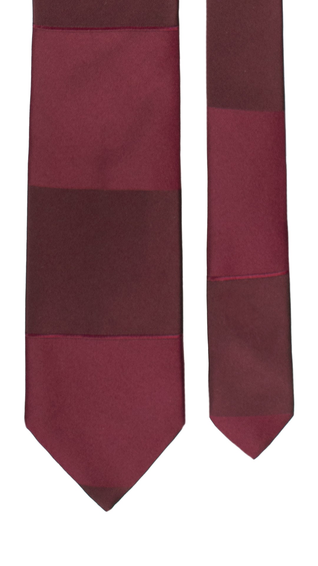 Cravatta di Seta Viola con Righe Orizzontali Tono su Tono 7289 Graffeo Cravatte Made in Italy Pala