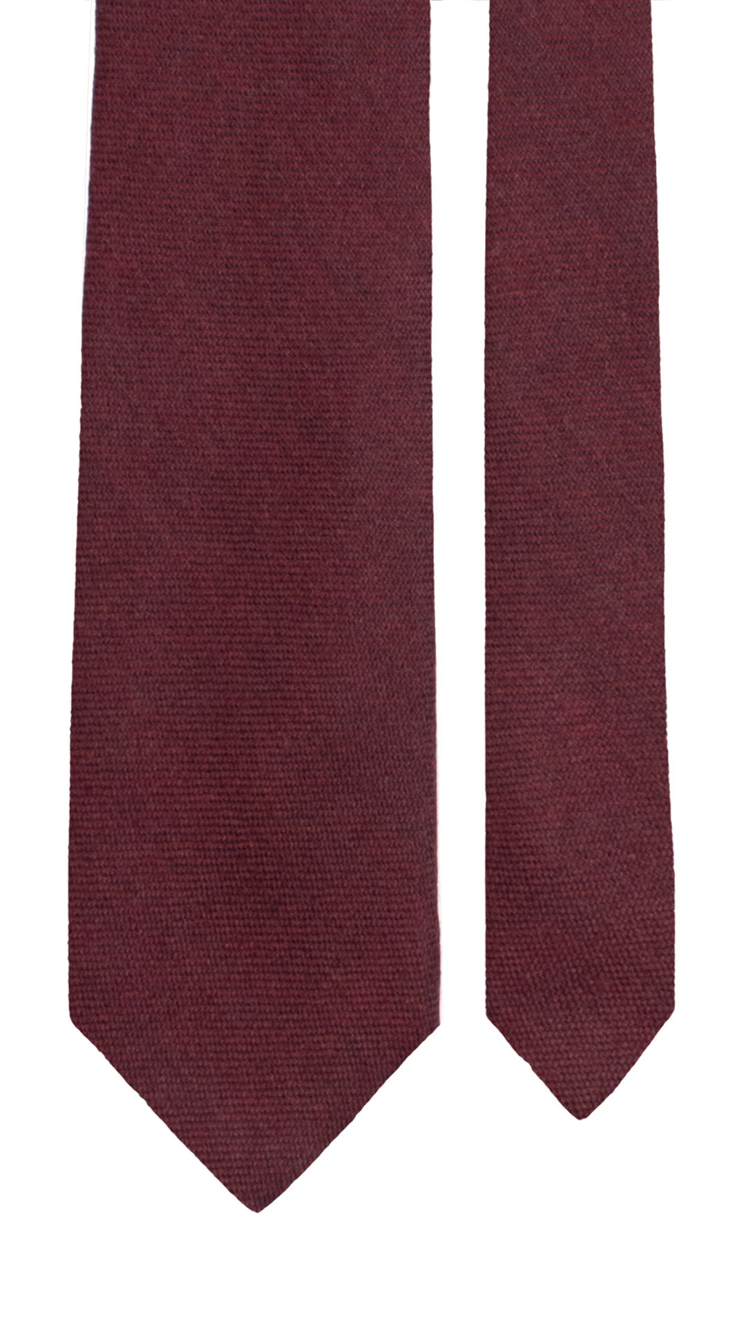 Cravatta in Lana Cashmere Bordeaux Blu Tinta Unita L1215 Made in Italy Graffeo Cravatte Pala