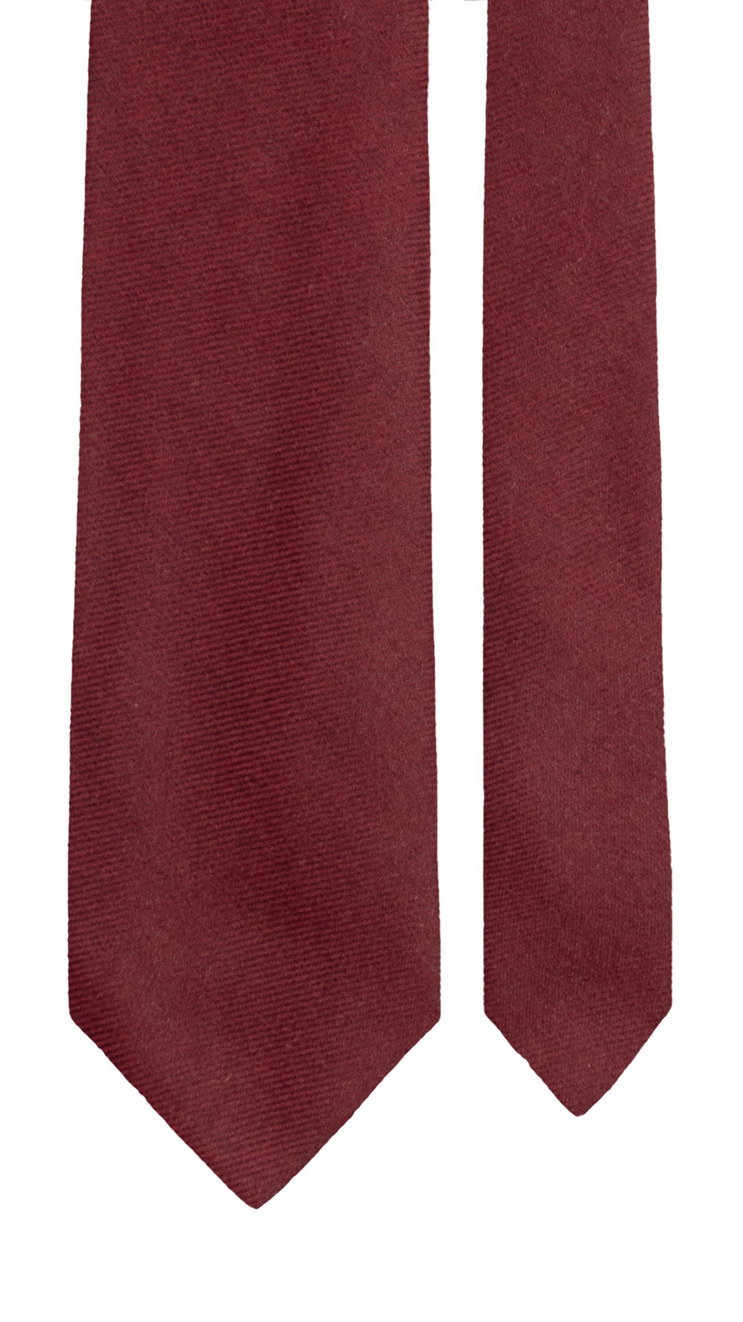 Cravatta in Lana Cashmere Rosso Bordeaux Blu Tinta Unita L1216 Made in Italy Graffeo Cravatte Pala