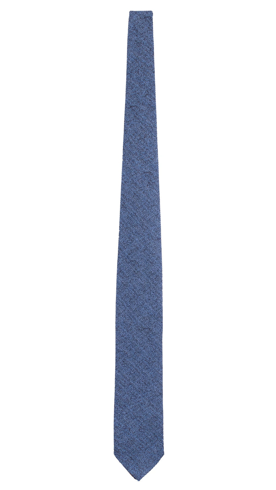 Cravatta in Lana Seta Fiammata Bluette L1266 Made in Italy Graffeo Cravatte Intera