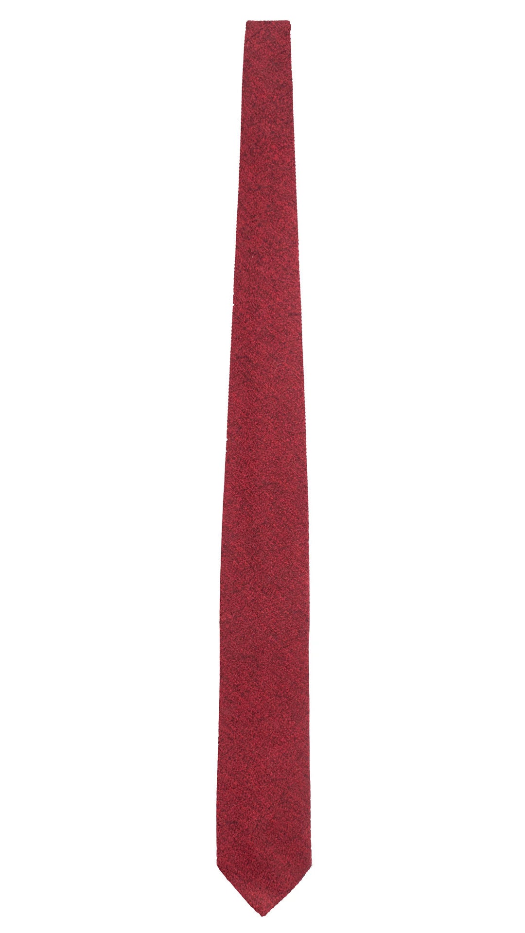 Cravatta in Lana Seta Fiammata Rosso Bordeaux L1265 Made in Italy Graffeo Cravatte Intera
