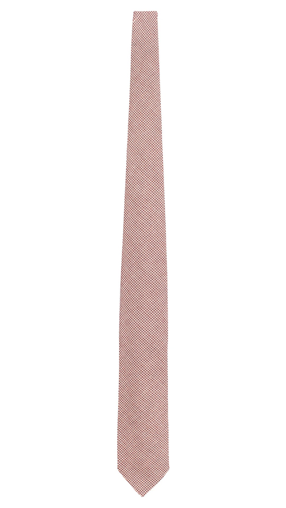 Cravatta in Lana Seta Pied de Poule Bordeaux Bianco Blu Navy L1356 Made in Italy Graffeo Cravatte Intera
