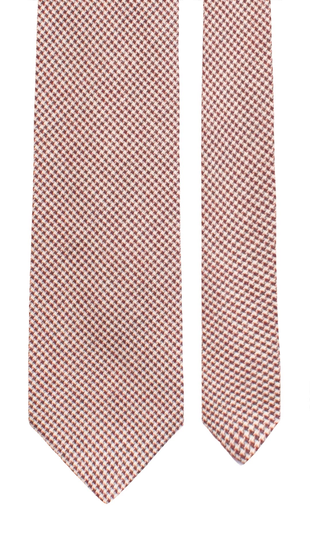 Cravatta in Lana Seta Pied de Poule Bordeaux Bianco Blu Navy L1356 Made in Italy Graffeo Cravatte Pala
