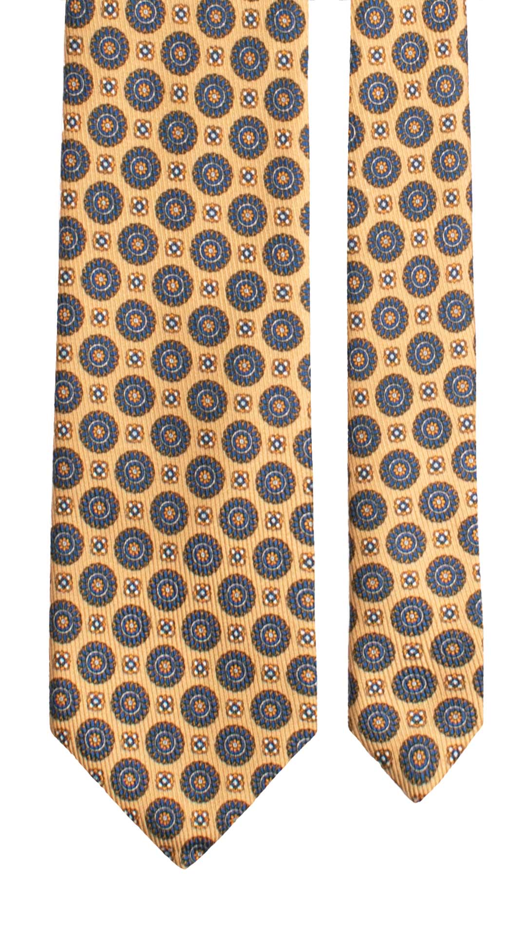 Cravatta in Saia di Seta Beige Fantasia Bluette Arancione Bianco SA65 Graffeo Cravatte Made in Italy
Pala