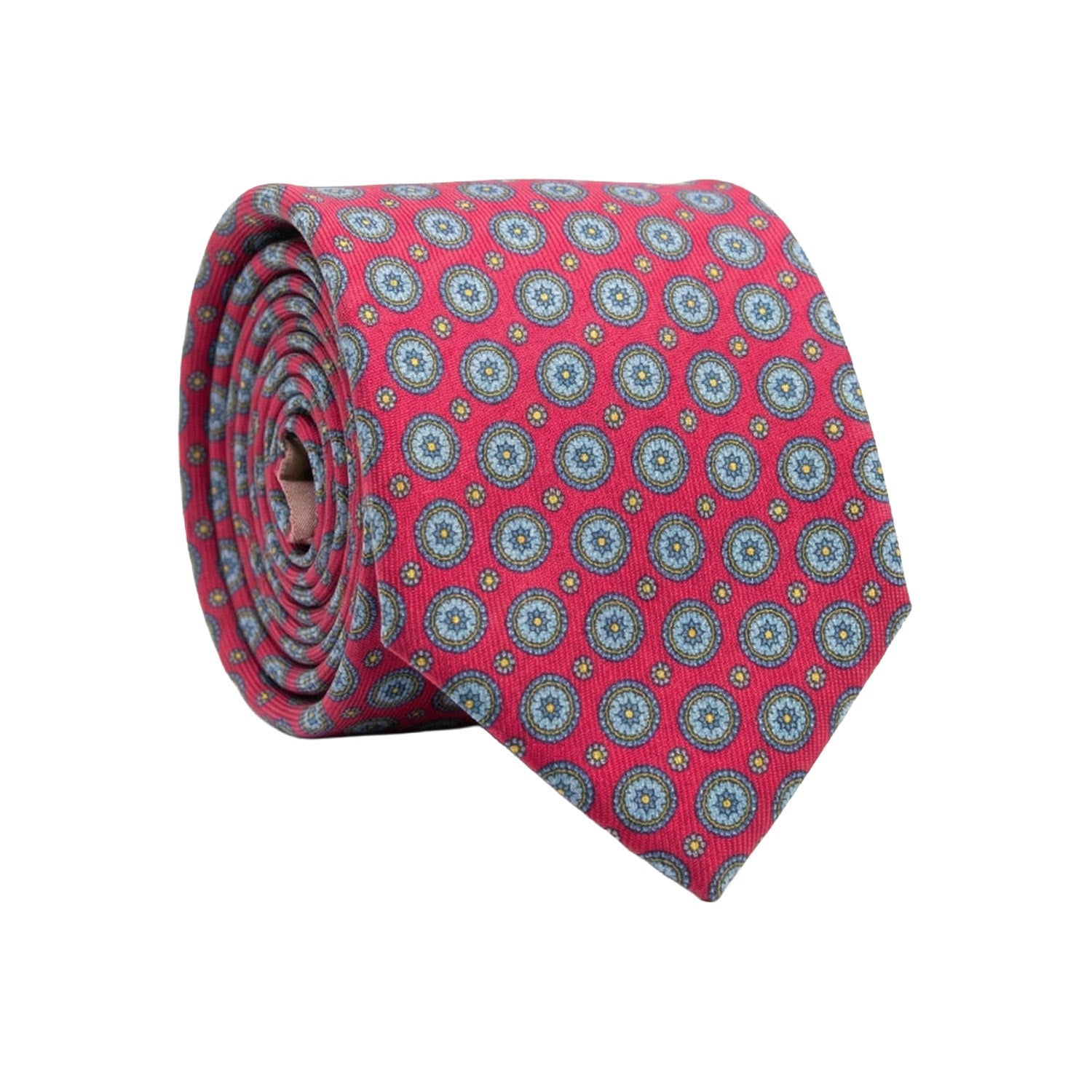 Cravatta in Saia di Seta Fucsia Fantasia Celeste Giallo Azzurro SA58 Graffeo Cravatte Made in Italy
Rotolo