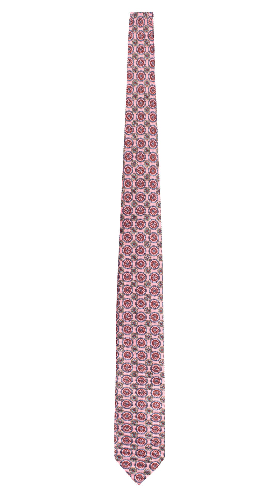 Cravatta in Saia di Seta Rosa Fantasia Celeste Arancione SA62 Graffeo Cravatte Made in Italy
Intera