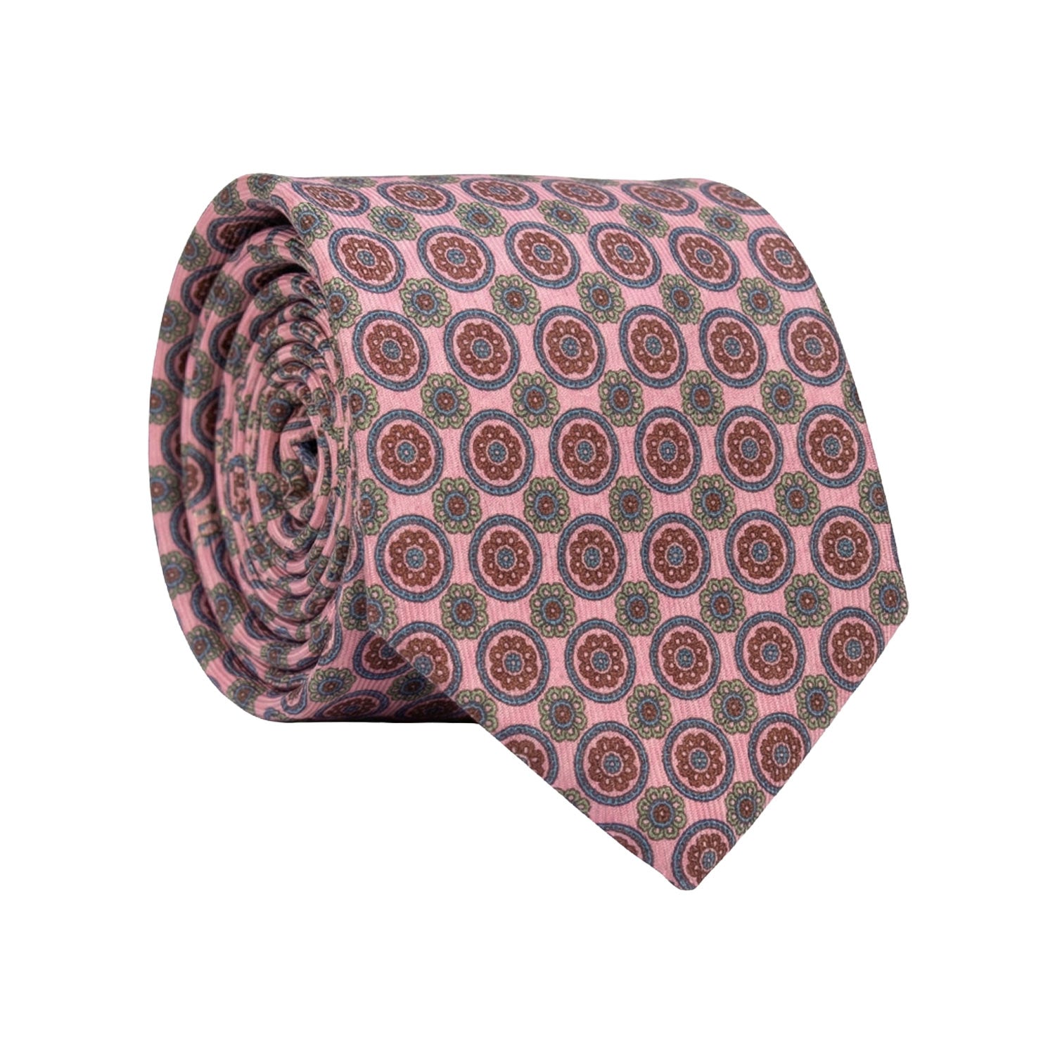 Cravatta in Saia di Seta Rosa Fantasia Celeste Arancione SA62 Graffeo Cravatte Made in Italy
Rotolo