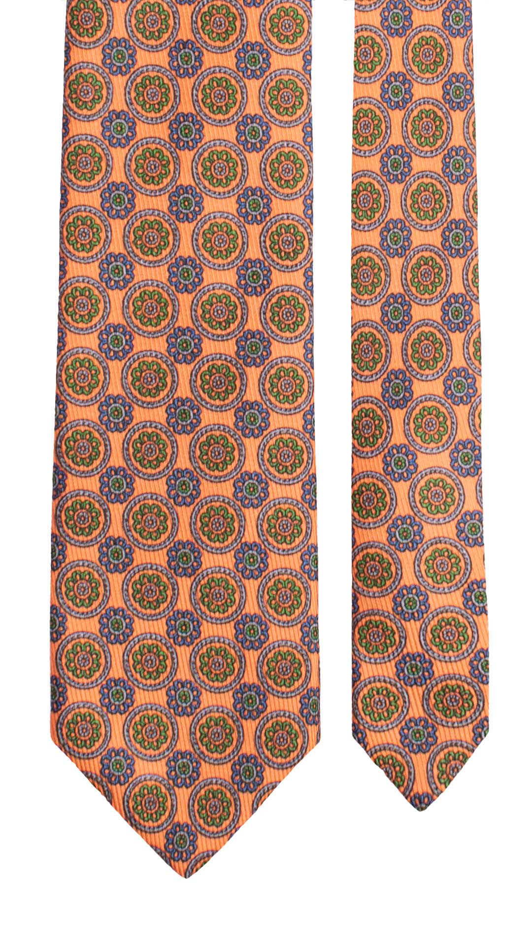 Cravatta in Saia di Seta Rosa Salmone Fantasia Verde Lilla Bluette SA63 Graffeo Cravatte Made in Italy
Pala