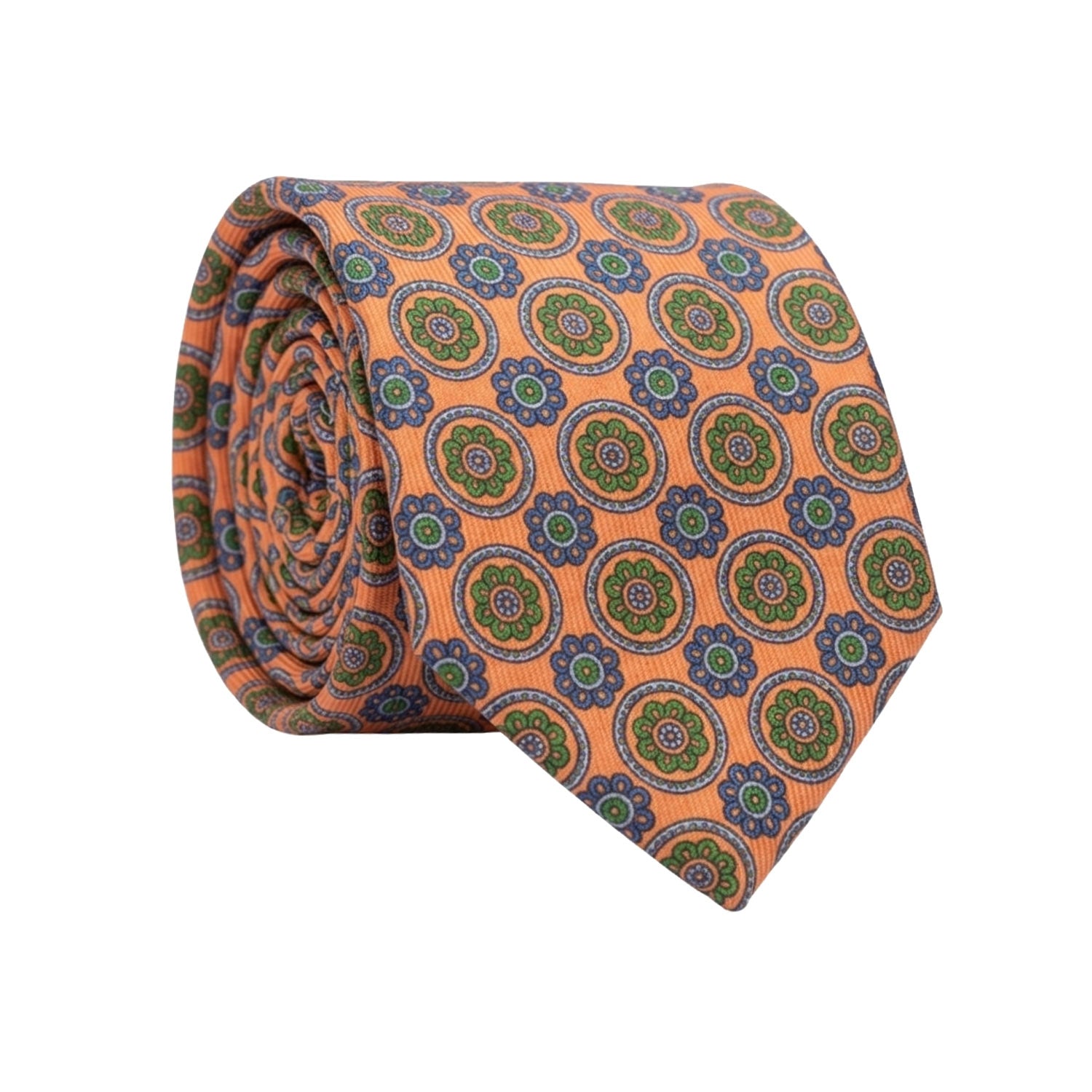 Cravatta in Saia di Seta Rosa Salmone Fantasia Verde Lilla Bluette SA63 Graffeo Cravatte Made in Italy
Rotolo