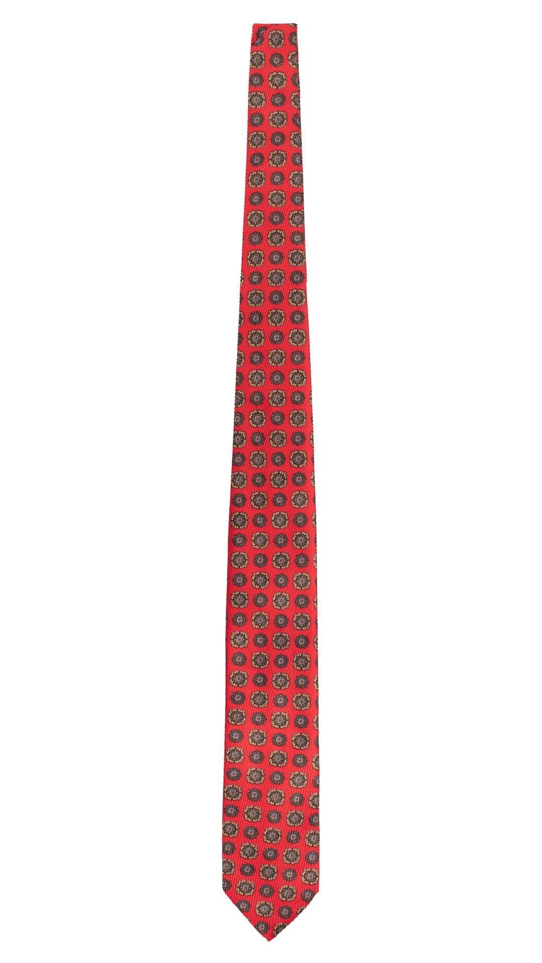 Cravatta in Saia di Seta Rosso Corallo Fantasia Multicolor SA53 Graffeo Cravatte Made in Italy
Intera