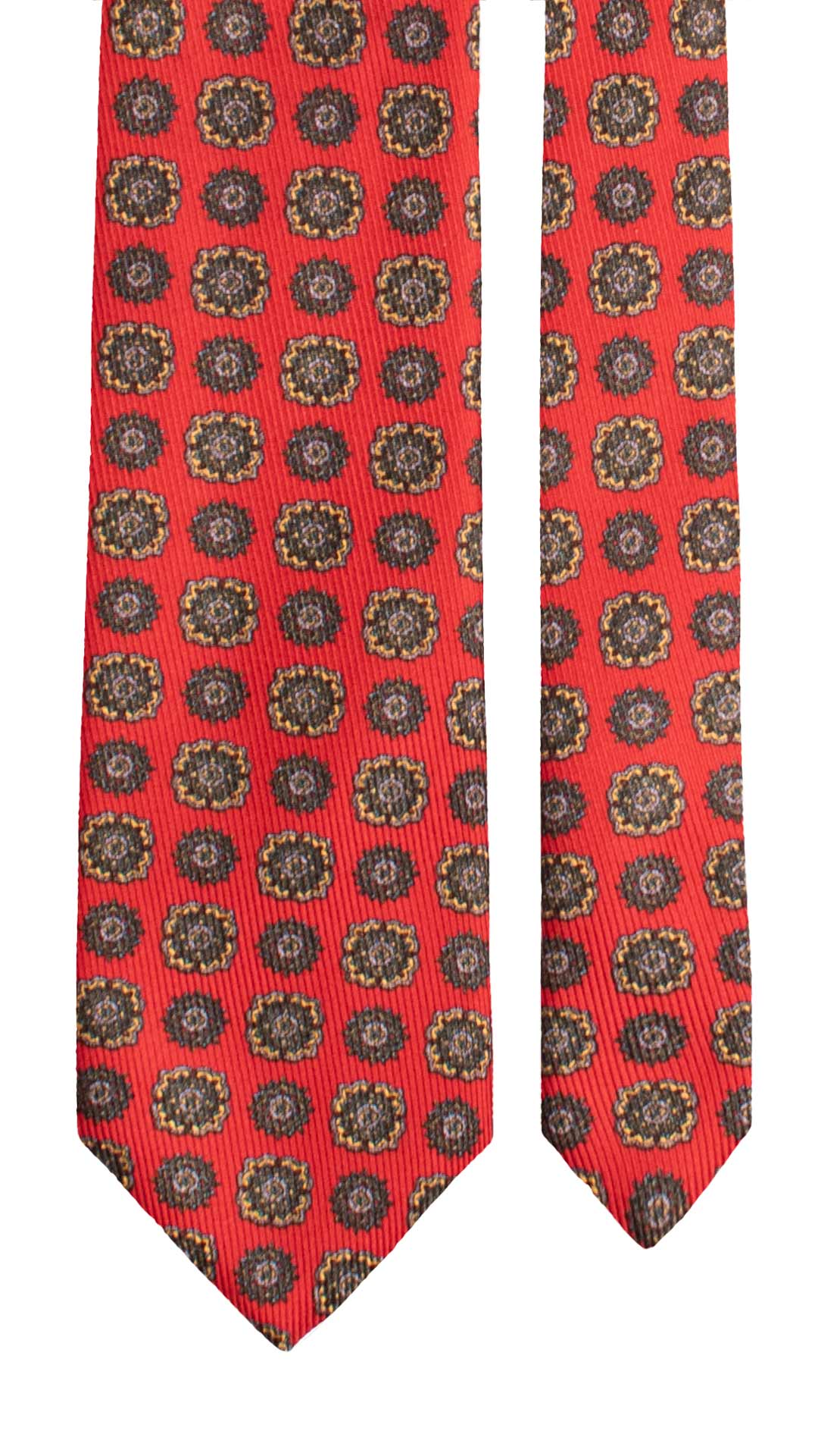 Cravatta in Saia di Seta Rosso Corallo Fantasia Multicolor SA53 Graffeo Cravatte Made in Italy
Pala