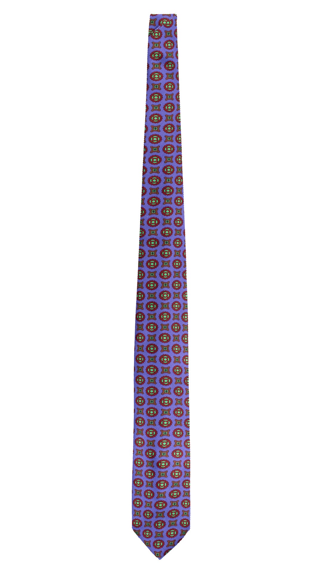 Cravatta in Saia di Seta Viola Fantasia Multicolor SA15 Made in Italy Graffeo Cravatte Intera