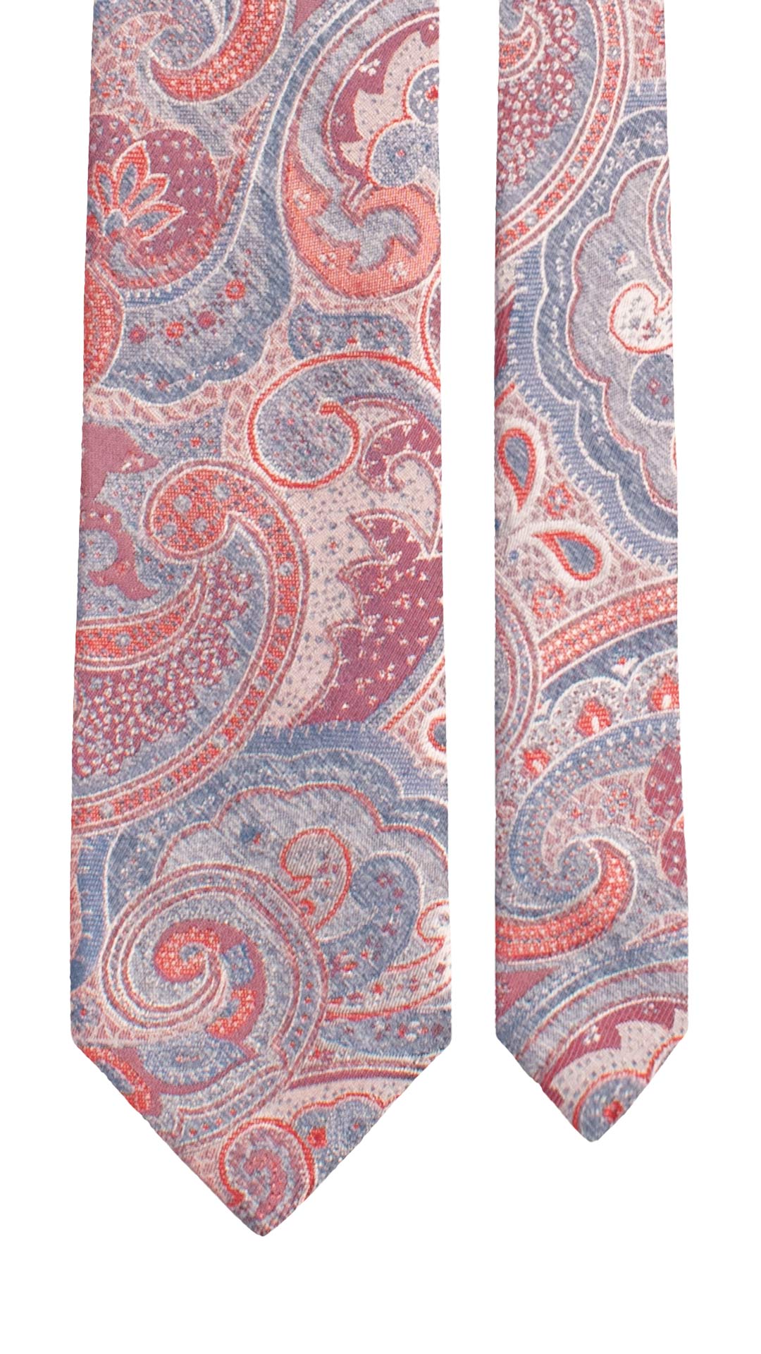 Cravatta in Seta Lino Paisley Multicolor 7539 Made in Italy Graffeo Cravatte Pala