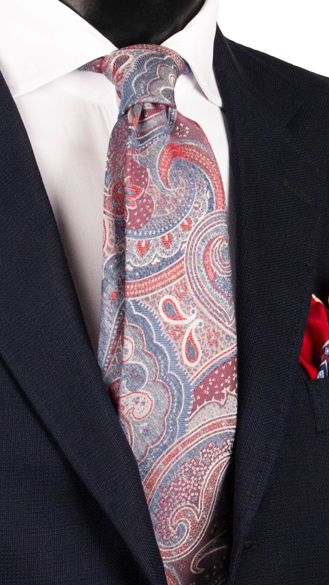 Cravatta in Seta Lino Paisley Multicolor 7539 Made in Italy Graffeo Cravatte