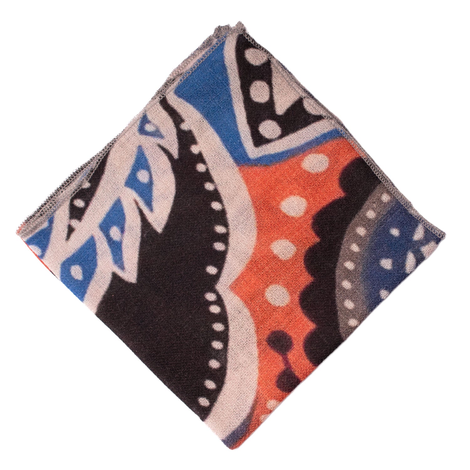 Fazzoletto da Taschino Vintage di Cashmere Fantasia Multicolor POCV137 Made in Italy Graffeo Cravatte Rombo