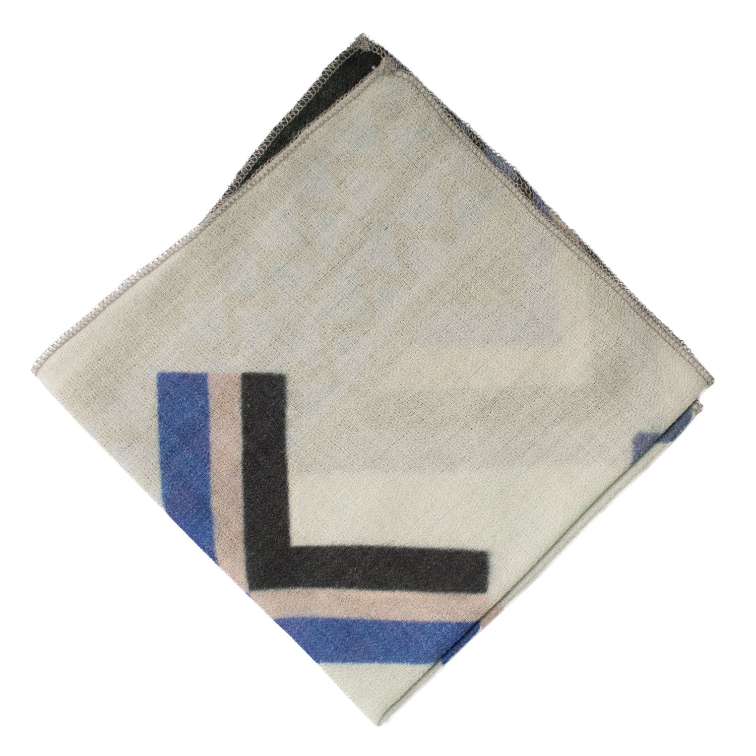 Fazzoletto da Taschino Vintage di Cashmere Verde Menta Fantasia Viola Grigio Scuro Tortora POCV127 Made in Italy Graffeo Cravatte Rombo